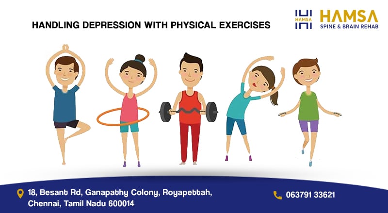 Clip art image of people doing physical exercises